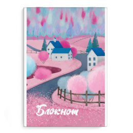 Блокнот А5  40 листов Пейзаж, скоба 58128