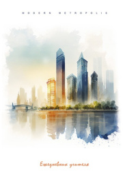 Ежедневник недатированный А5 144 листа Учителя Акварель. Город С0594-126