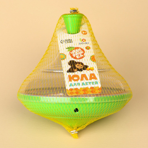 Юла пластиковая прозрачная, в сетке Чебурашка 9929878
