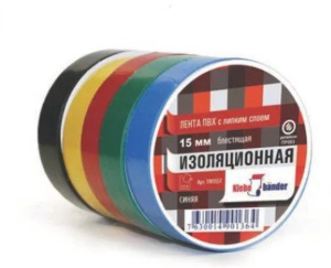 Изолента ПВХ 15мм х 10м синяя Klebebander TIK555Т