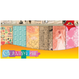 Бумага для скрапбукинга 12 листов 30х30 Свадебная фантазия С2782-06