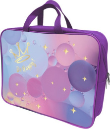 Папка-портфель детский А4 Lamark Bubbles, на молнии, с ручками 128/7088862 025