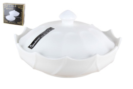 Блюдо фарфоровое круглое с крышкой 250мм, в п/у Коралл 9267