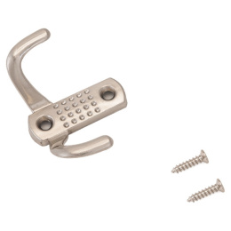 Крючок-вешалка Стандарт 212 B SN матовый никель, 2-х рожковый, европакет Стандарт 244 