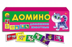 Домино детское Домашние животные, пластиковые детали ИН-0970