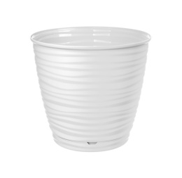 Горшок для цветов пластиковый Saffron с поддоном 1,5л d-14,6см белый Homver 221610129/01