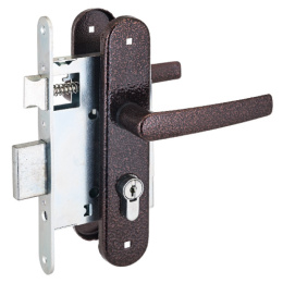 Замок врезной Птимаш ЗВ4-3.08 (ЗВ4-1.55) медь, стяжки Птимаш 33891