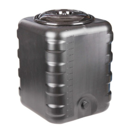 Бак для душа пластиковый 150л квадратный черный Альтернатива М6463