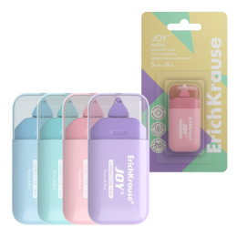 Корректирующая лента 5мм х  6м ErichKrause Joy Pastel, ассорти 61930