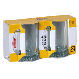 Кружки для пива стеклянные Pub набор 2шт. 670мл, в п/у Pasabahce Бор 55239