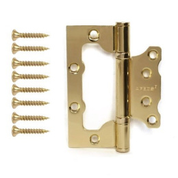 Петля накладная Apecs 100х75-B2-Steel-G золото (бабочка) Apecs 20094