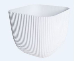 Горшок для цветов пластиковый Агава квадратный с поддоном 0,67л, белый Ар-Пласт А262