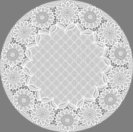 Салфетка виниловая круглая d-30см Лейс, белый Grace LO-0905U