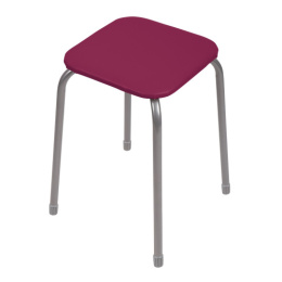 Табурет металлический Эконом с квадратным мягким сиденьем, темно-красный Nika ТЭ3/ТК