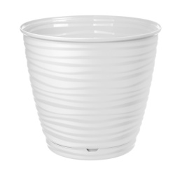 Горшок для цветов пластиковый Saffron с поддоном 5,4л d-22,5см белый Homver 221610329/01