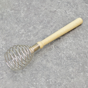 Венчик из нержавеющей стали 27см деревянная ручка Мирхозторг 1007