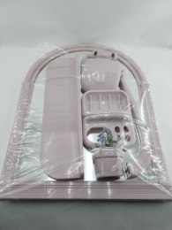 Набор для ванной комнаты с зеркалом Елена МХ 7 предметов пудровый Comfort life
 ЕК-106-09