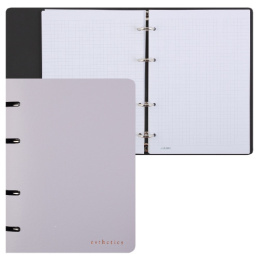 Тетрадь  80 листов Devente Esthetics, на кольцах, обложка искусственная кожа, лавандово-пепельная 2057531