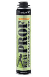 Пена монтажная RealProf 50 профессиональная всесезонная -18°С 750г 750/1000мл Bartons