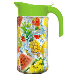 Кувшин стеклянный 1,5 л с крышкой Маяк Свежесть фруктов 107-029