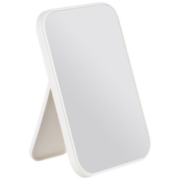 Зеркало косметическое настольное в пластиковом корпусе прямоугольное 10х15см, белый Рыжий кот 108716