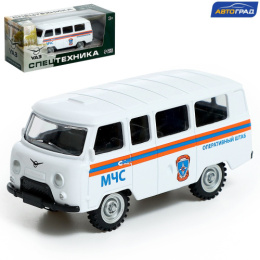 Машина инерционная металлическая УАЗ 3962 МЧС 1:43 10,5х4,5х4,5см, в коробке Автоград 9318107