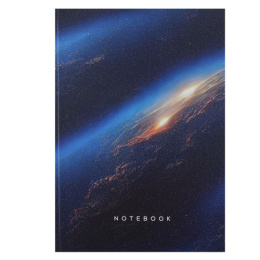 Книжка записная А4 200 листов Галактика, книжный переплет 14372
