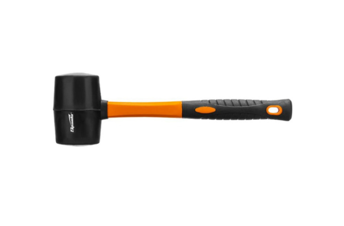 Киянка резиновая 0,450кг фибергласовая ручка, черная резина Sparta 11126