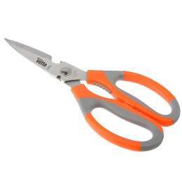 Ножницы кухонные из нержавеющей стали 21см пластиковые ручки, с орехоколом и открывалкой Vetta 884-213