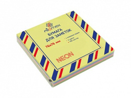 Блок самоклеящийся 76х76 4 цвета неон 100 листов Attomex 2010202