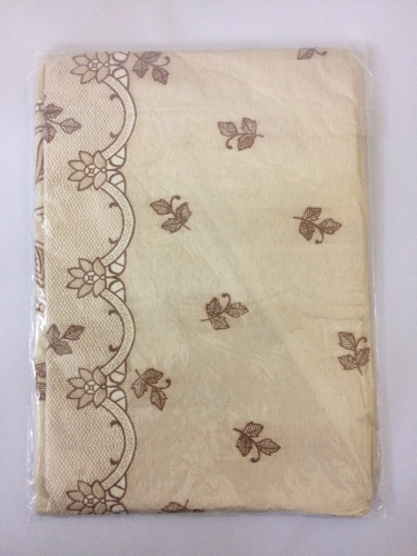 Скатерть виниловая прямоугольная 150х230см, бежевый Embossed С367