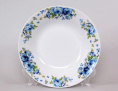 Тарелка фарфоровая глубокая 200мм/500мл Синие розы 1029093