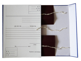 Папка для бумаг арх. 40мм Workmate, бумвинил, 4 завязки, ассорти 080000300