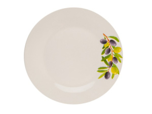 Тарелка фарфоровая мелкая 175мм Оливки Фокус т7-3116