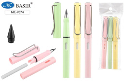 Карандаш вечный чернографитный с ластиком Ассорти пастель, не требует заточки МС-7074