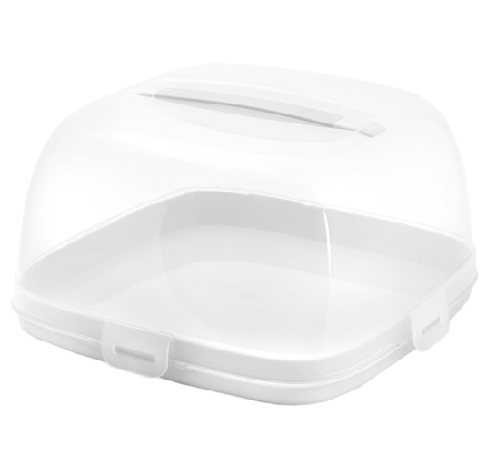 Тортница пластиковая квадратная с защелками 28х28х15см Idea М1121