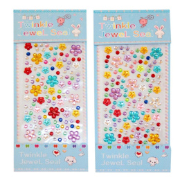 Наклейки Стразы Цветы 9х15см Р22072-9 ТКН1008-3