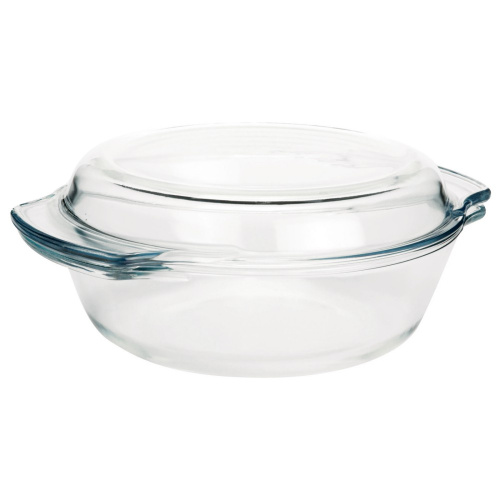 Кастрюля стеклянная жаропрочная круглая с крышкой 1,5л Appetite PL16
