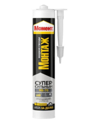 Клей (жидкие гвозди) Момент Монтаж суперсильный 400г белый Момент