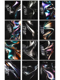 Тетрадь  48 листов П Комплект тематических тетрадей 12шт. Dark Fluid 48-4412