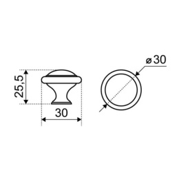 Ручка-кнопка мебельная StahlBuro A304 2шт., BL матовый черный StahlBuro 42280