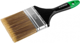 Кисть плоская Kanekaron 100мм, 4", искусственная щетина, деревянная ручка, для высокотекучих ЛКМ Stayer 0106-100