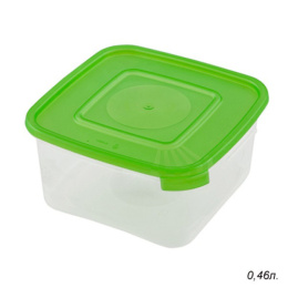Контейнер для СВЧ пластиковый 0,46л квадратный Каскад Квадро Полимербыт С610
