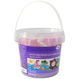 Мелки цветные  4 цвета 16шт. Гамма Малыш, фигурные, в ведре, для асфальта 150220217 323083