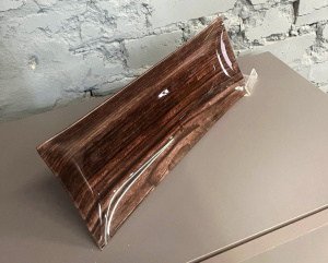 Блюдо стеклянное прямоугольное 365х150мм Палисандр ИП Приймак 305