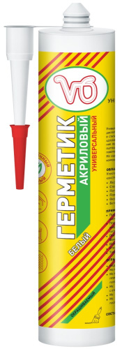 Герметик Акрил  V6, белый, 260мл (24шт) 02-03-05