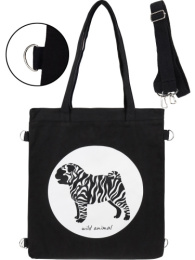 Сумка-шоппер на молнии Зебро Мопс СМ-1123