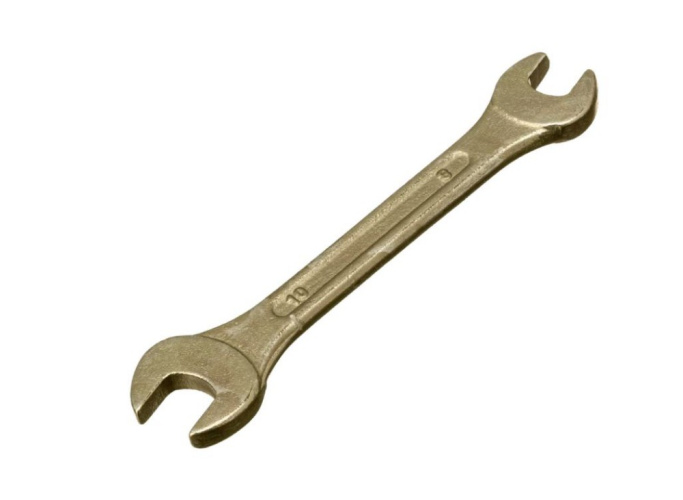 Ключ рожковый  8х10мм желтый цинк Сибртех 14303