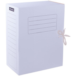 Папка для бумаг арх.150мм Officespace, микрогофрокартон, белая, с завязками 225437