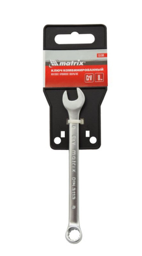 Ключ комбинированный  8х8мм матовый хром Matrix 15104